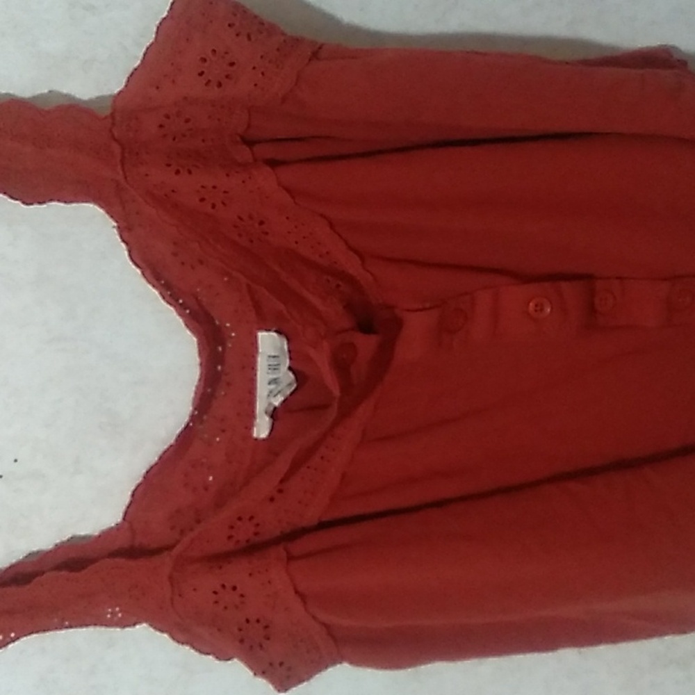 Red Lace Trim Crop Top